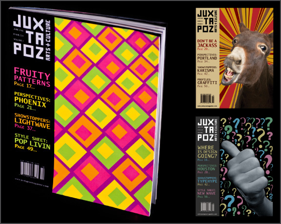 Juxtapoz magazine's redesigned front covers