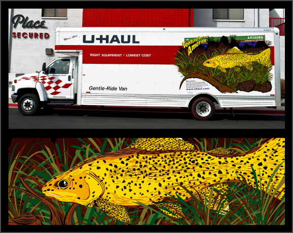 Uhaul truck illustration graphic